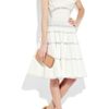 Victoria Beckham Painteffect Cottonorgandy Dress in White