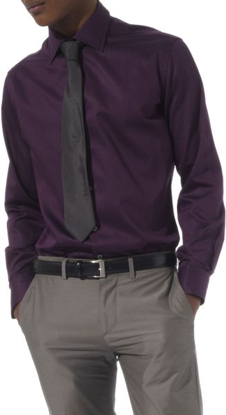 men plum shirt