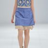 Pringle Of Scotland Silkchambray Mini Skirt in Blue (chambray) - Lyst