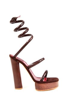 Marc Jacobs Leather and Calf Velvet Snake Sandals - Lyst