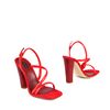 Marc Jacobs Leather and Calf Velvet Snake Sandals in Red (snake) - Lyst
