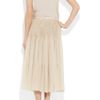 Preen Gatsby Pleated Silkgeorgette Dress in Beige (cream) - Lyst