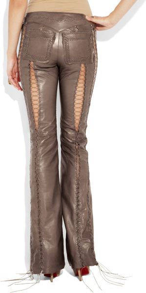 leather bootcut pants