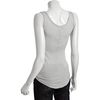 Bcbgeneration Pale Grey Ribbed Scoop Neck Rounded Hem Tank in Gray (grey) - Lyst