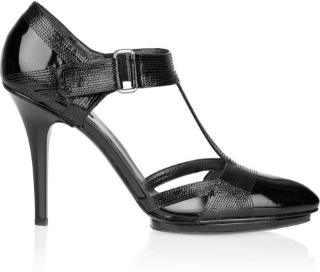 calvin klein black patent shoes
