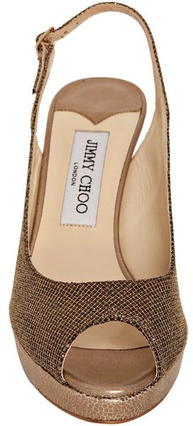 jimmy choo gold slingbacks