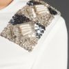 Jay Godfrey Clemente Beaded Shoulder Long Sleeve Dress in White - Lyst