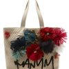 Lanvin Woven Jute Beach Bag with Handembellishment in Beige (natural) - Lyst