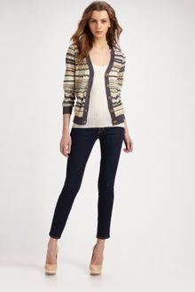 M Missoni Pointelle Zig Zag Cardigan - Lyst