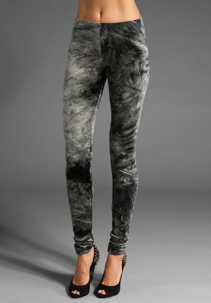 Nightcap Clothing Velvet Tie Dye Leggings in Gray - Lyst