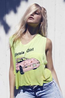 Wildfox California Girl Charlie Crop Tank In 2 Colors - Lyst