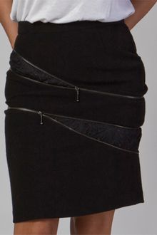 Charlotte Ronson Lace Pencil Skirt W/ Zip Detail - Lyst