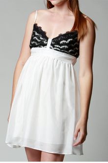 Plastic Island Lace Babydoll Dress - Lyst