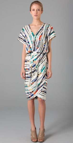  Print Drape Tulip Dress 