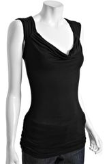 Rebecca Beeson Black Jersey Rocker Triple Strap Tank