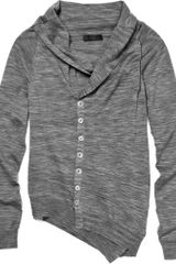 Alexander McQueen Asymetric Wool Cardigan