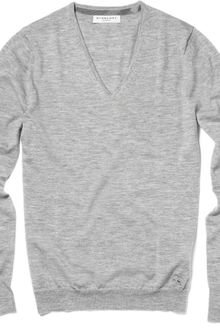 Burberry Cashmere V-neck Sweater - Lyst