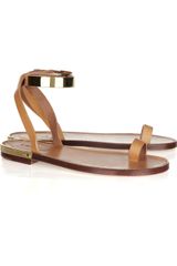 Chloé Metal and Leather Sandals