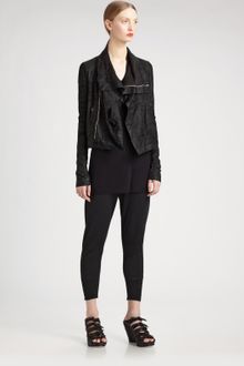 Rick Owens Leather Biker Jacket - Lyst