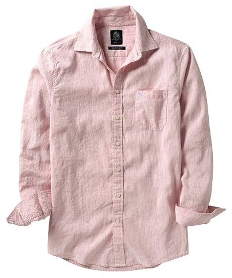 mens pink linen shirts uk