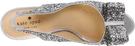 Kate Spade Charm Heel in Silver - Lyst