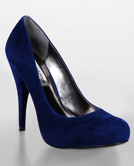 Steve Madden Trinitie Suede Stiletto Pumps in Blue (Midnight Suede ...