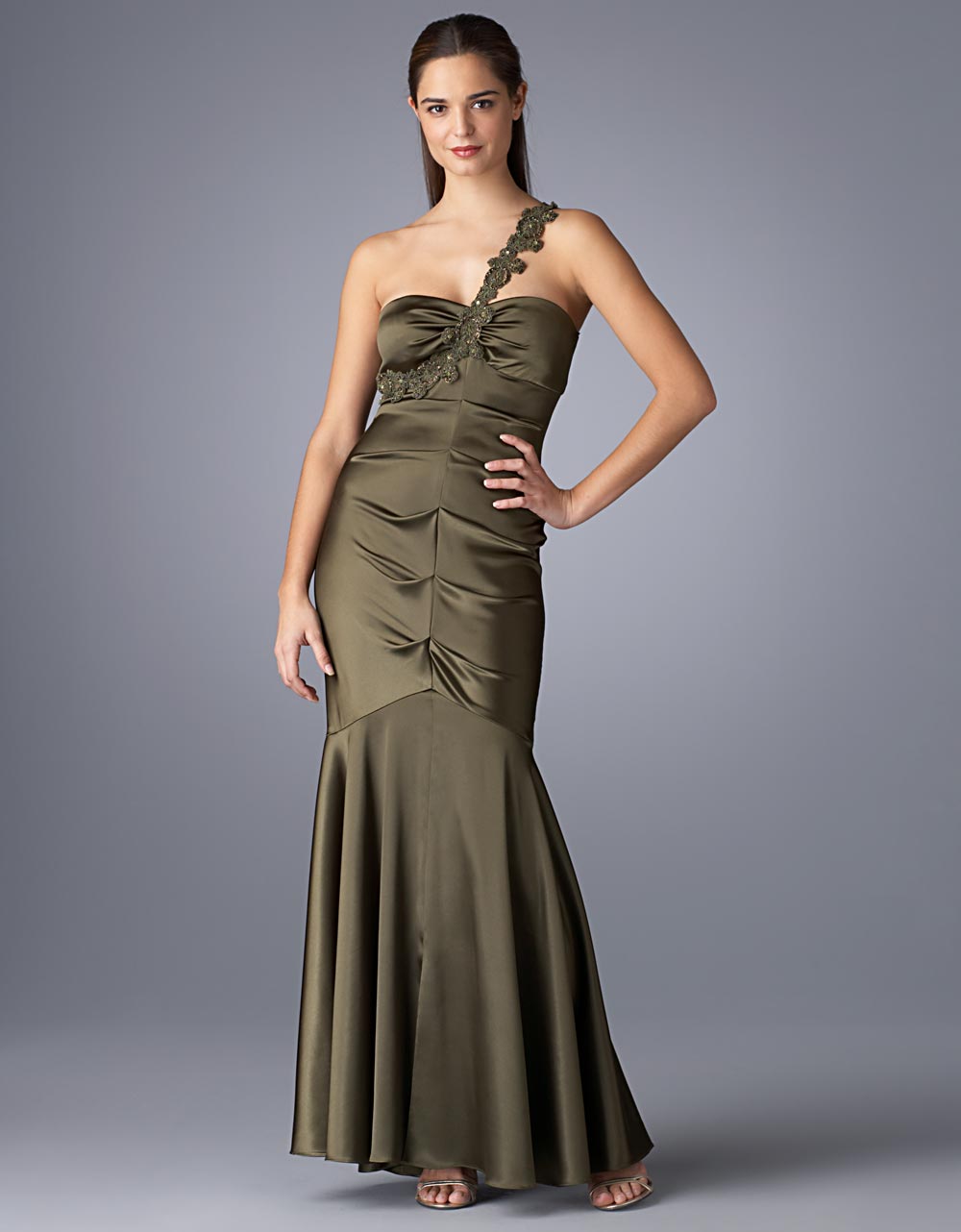 xscape satin gown