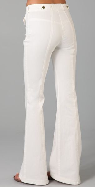 white bell bottom jeans