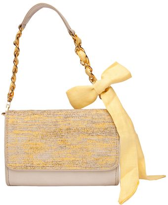 Bare Leather Chain Clutch - Lyst