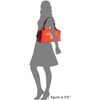 Celine Poppy Canvas and Leather Logo Print Satchel in Orange (poppy) - Lyst