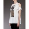 Givenchy Printed Cut Out Tshirt in White - Lyst