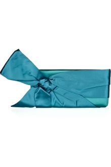 Valentino Bow-embellished Satin Wristlet Clutch - Lyst