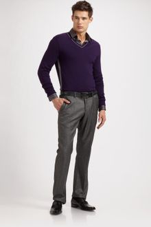 Versace Wool V-neck Sweater - Lyst