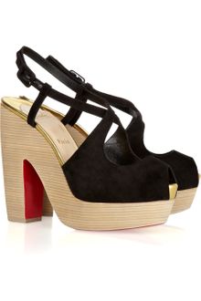 Christian Louboutin Rozeppa 140 Suede Sandals - Lyst
