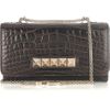 Valentino Va Va Voom Crocodile Shoulder Bag in Brown - Lyst