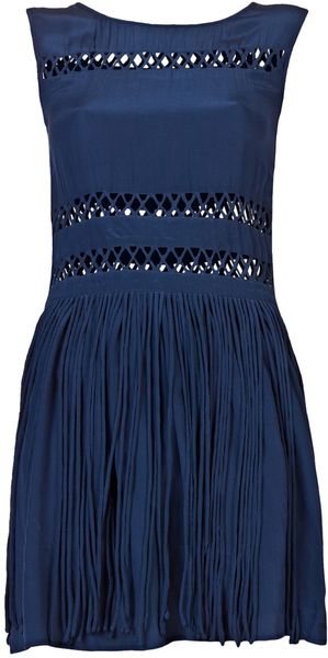 Opening Ceremony Flared Cross Hatch Dress - Lyst
