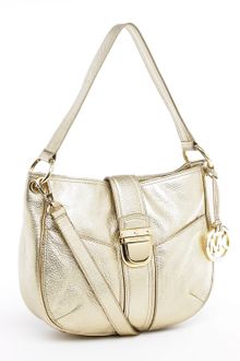 Michael Kors Michael Riley Medium Messenger Pale Gold - Lyst
