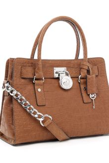 Michael Kors Michael Hamilton Satchel Mocha - Lyst