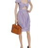 Carven Striped Cotton Dress with Cutouts in Purple (lavender) - Lyst