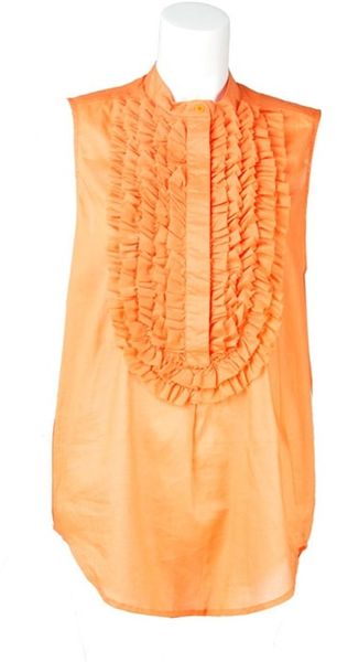 Runaway Ruffle Bib Blouse 