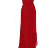 Marchesa Asymmetric Silkchiffon Gown in Red - Lyst
