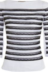 Nina Ricci Lace Stripe Blouse