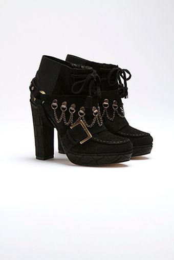 Opening Ceremony Black Suede Buckle Boot - Lyst