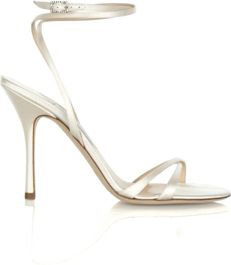 jimmy choo white satin