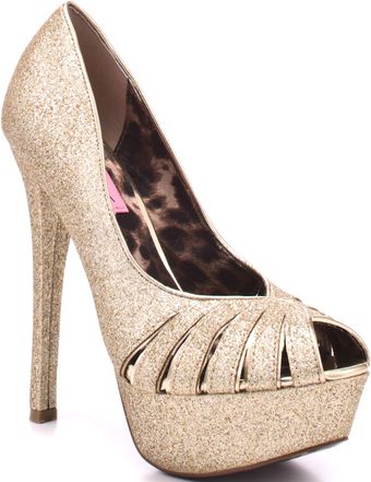 Betsey Johnson Breann G - Gold Glitter - Lyst
