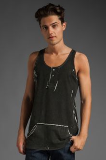 Comune Milo Jersey Henley Tank - Lyst