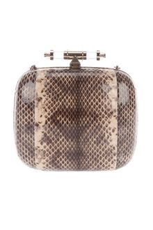 Givenchy Snake Skin Box Clutch - Lyst