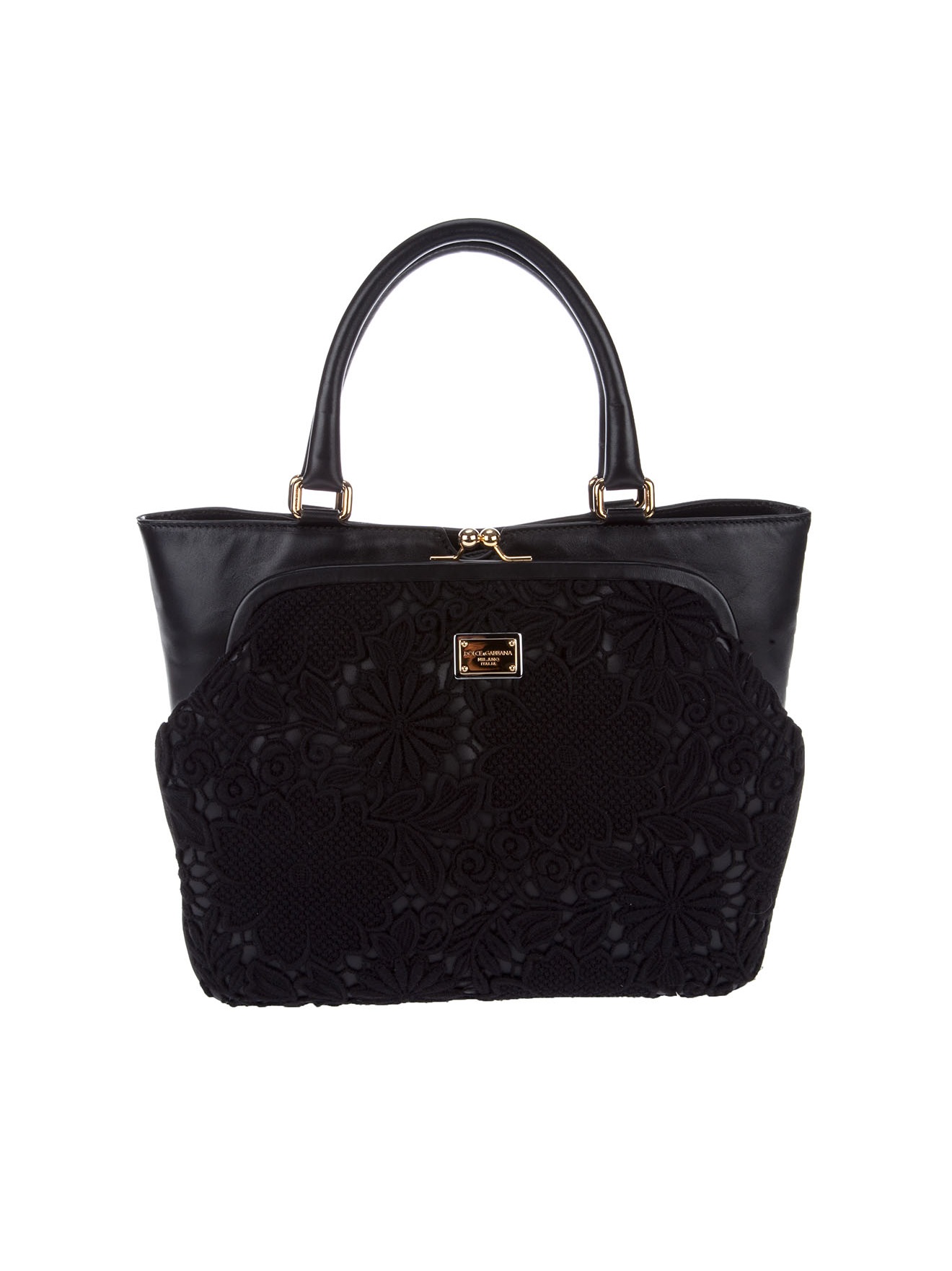Dolce & Gabbana Purse Detail Handbag in Black | Lyst