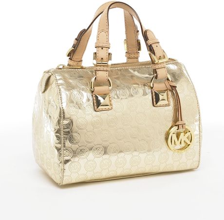 michael jet gold grayson monogrammed pale tote kors fullscreen