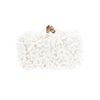 Alexander Mcqueen Skull Detail Clutch in White (ivory) - Lyst